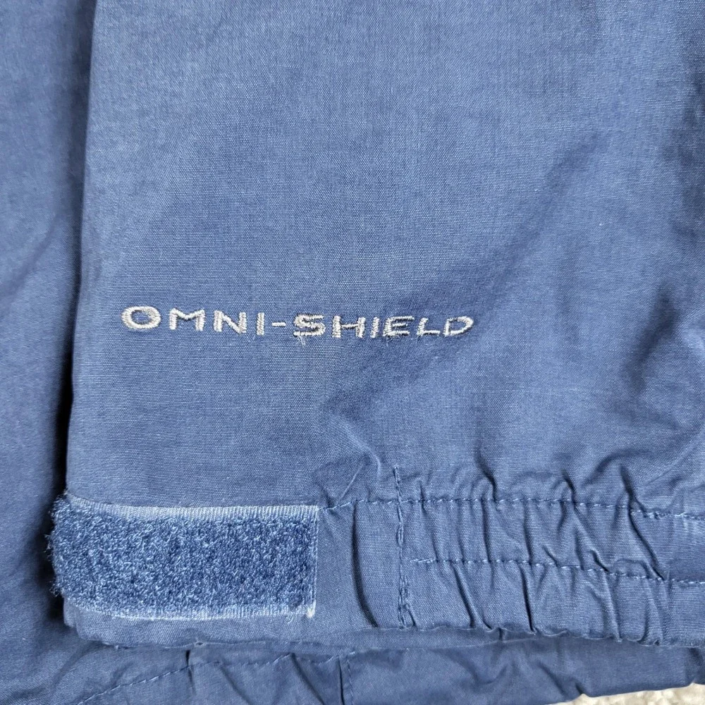 Columbia Mens Jacket Full Zip Up Lightweight Blue‎ Omni-Shield Size XL